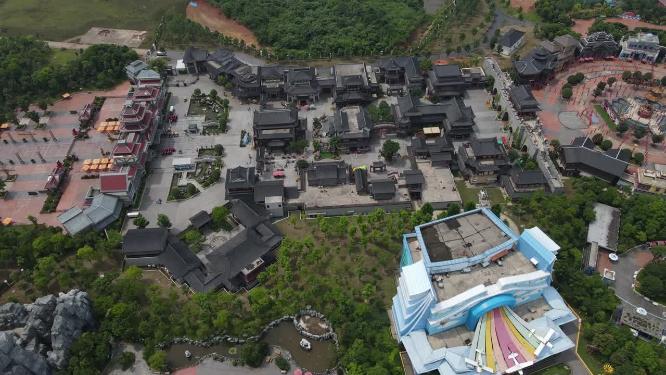 湖南长沙方特度假区航拍