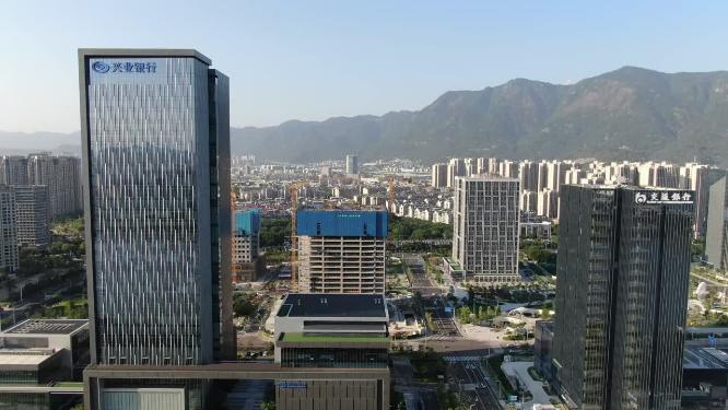 福建福州金融中心商务建筑航拍