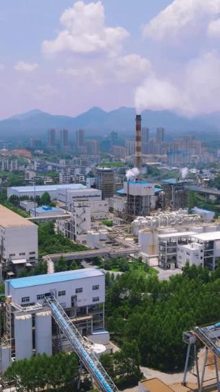 航拍工业生产工厂制造业