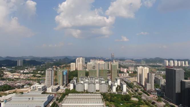 贵州贵阳城市建筑高楼大厦航拍