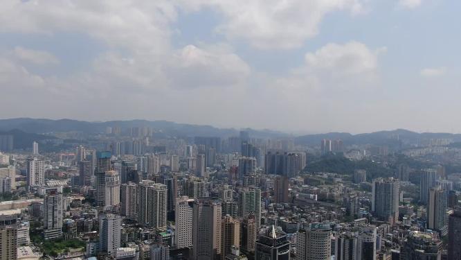 贵州贵阳城市建筑高楼大厦航拍