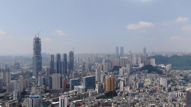 贵州贵阳城市建筑高楼大厦航拍