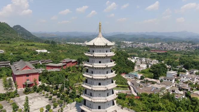 贵州贵阳大金国寺航拍