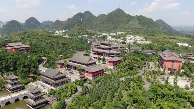 贵州贵阳大金国寺航拍
