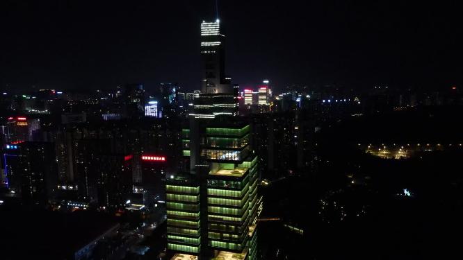贵州贵阳观山一号夜景灯光航拍