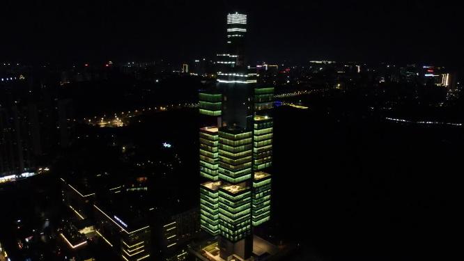 贵州贵阳观山一号夜景灯光航拍