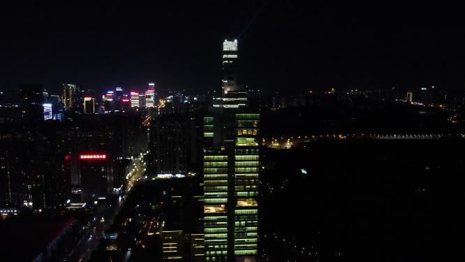贵州贵阳观山一号夜景灯光航拍