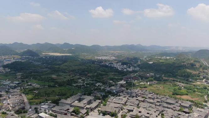 贵州贵阳青岩古镇5A景区航拍