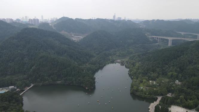 贵州贵阳黔灵山航拍