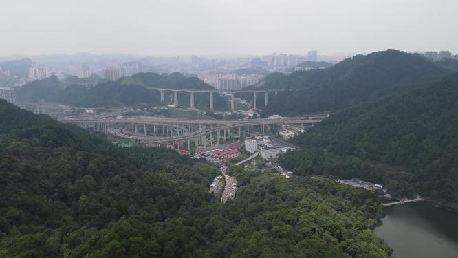 贵州贵阳黔灵山航拍