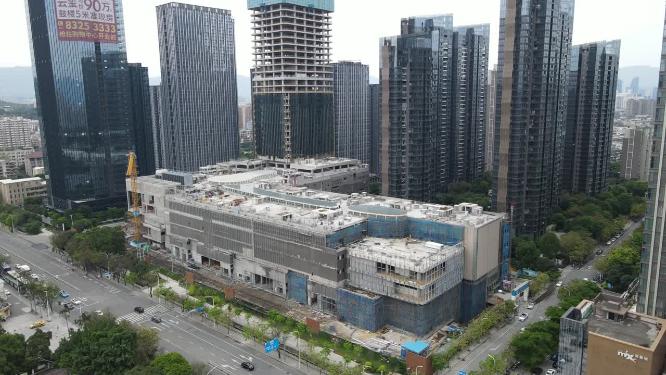 城市高楼住宅小区航拍