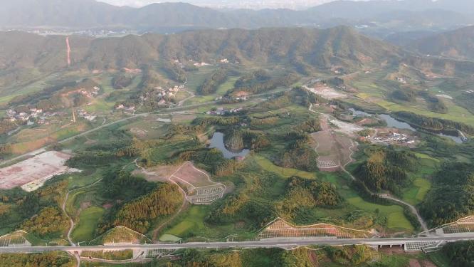 山川丘陵农业种植农田航拍