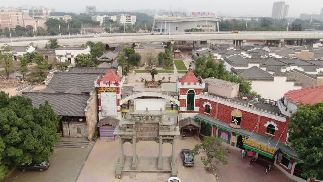 城市航拍广东东莞城市风光