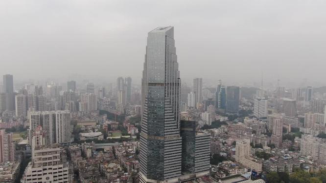 广州城市风光高楼建筑航拍