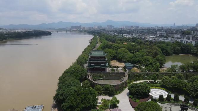 江西赣州江南宋城八镜台航拍