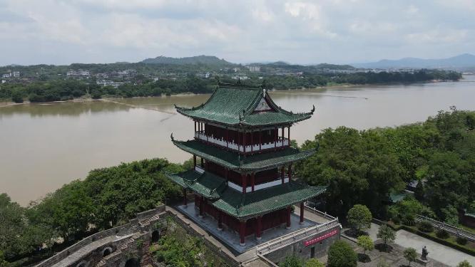 江西赣州江南宋城八镜台航拍