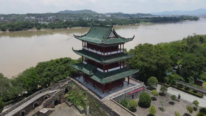 江西赣州江南宋城八镜台航拍