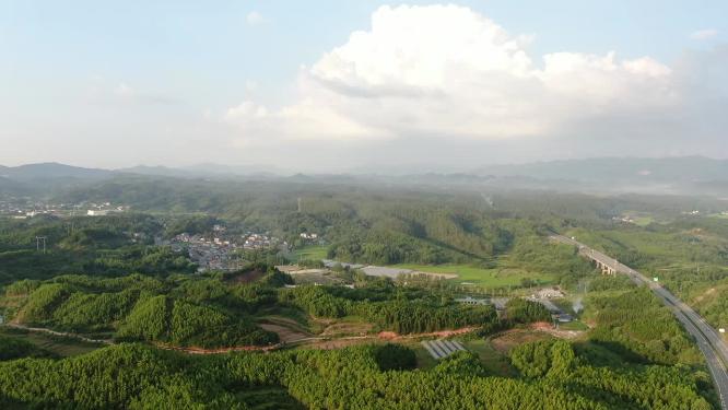山川丘陵农业种植农田航拍
