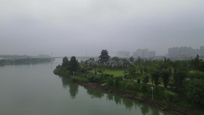 湖南衡阳东洲岛4A景区航拍