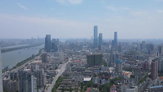 湖南长沙城市风光航拍