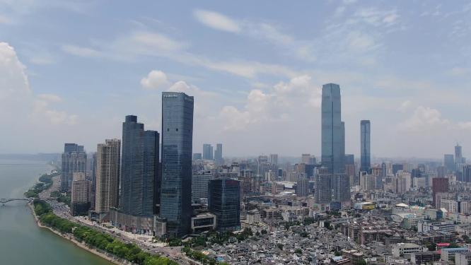 湖南长沙城市风光航拍