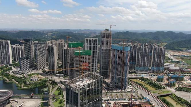 湖南长沙城市风光航拍