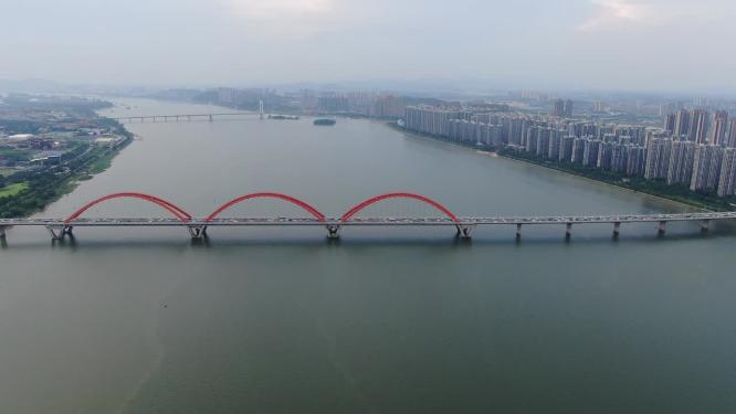 湖南长沙福元路大桥航拍