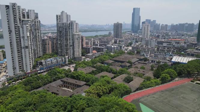 湖南长沙第一师范学院航拍