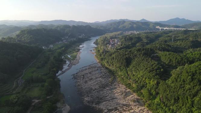 祖国青山绿水自然风光航拍