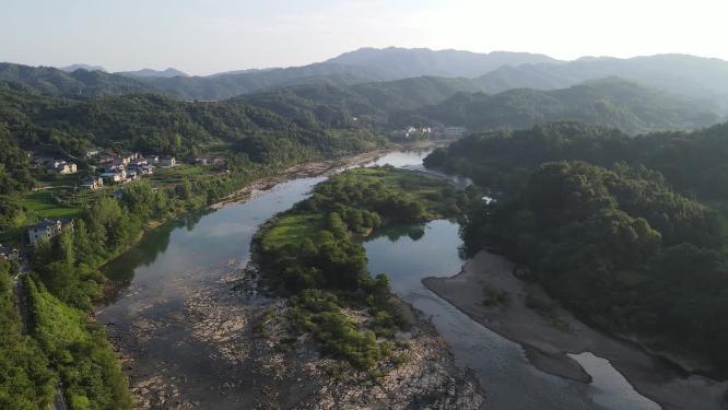 祖国青山绿水自然风光航拍