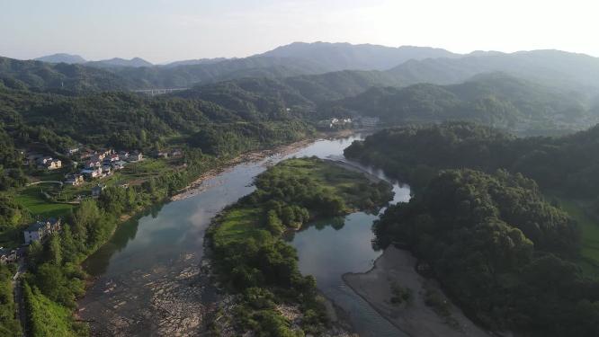 祖国青山绿水自然风光航拍