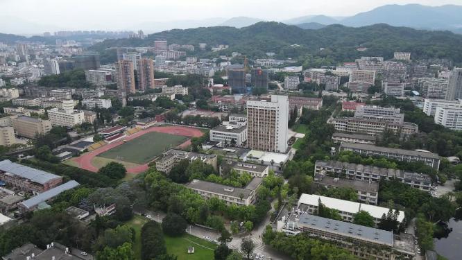 福建福州大学校园航拍