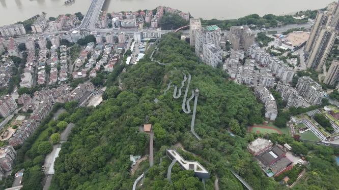 福建福州福道网红打卡地航拍