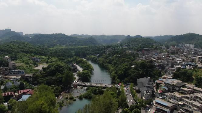 贵州贵阳花溪国家湿地公园航拍