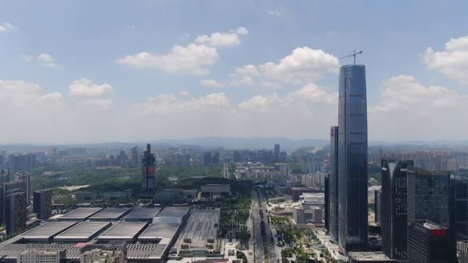 贵阳城市风光金融中心商务建筑航拍