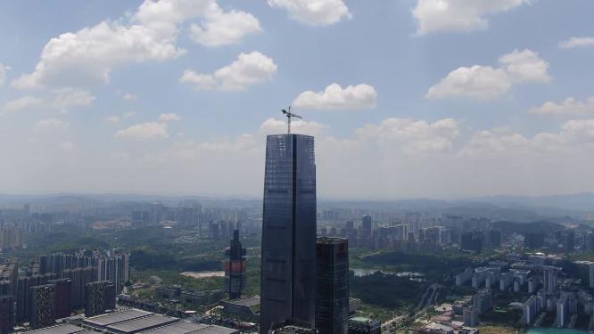 贵阳城市风光金融中心商务建筑航拍