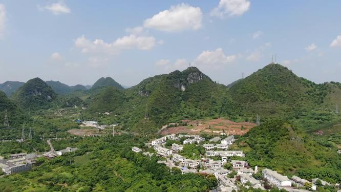 贵州贵阳青岩古镇航拍