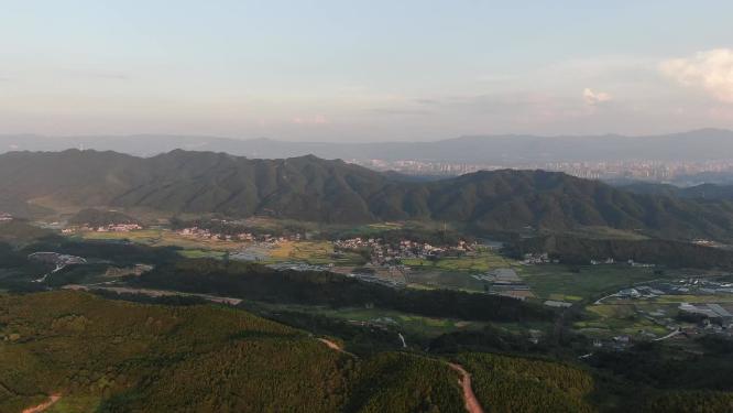 山川丘陵农业种植农田航拍