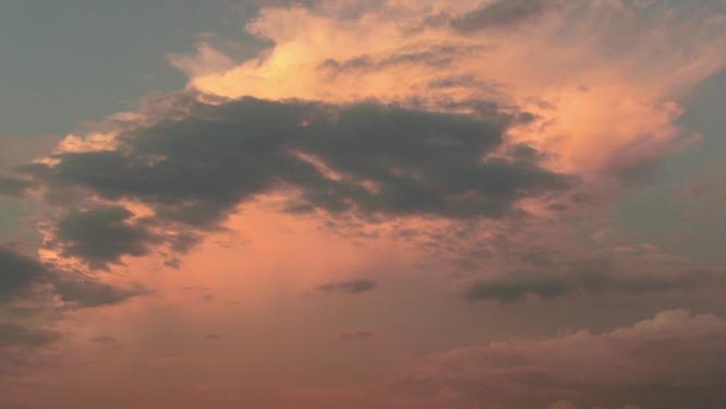 天空夕阳晚霞航拍
