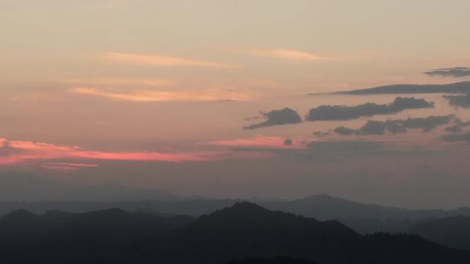 天空夕阳晚霞航拍