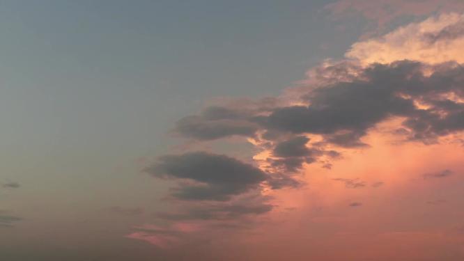 天空夕阳晚霞航拍