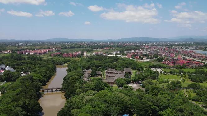 江西瑞金叶坪红色旅游景区航拍