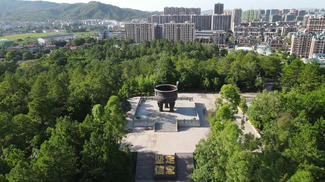 江西瑞金苏维埃共和国纪念园航拍