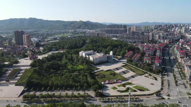 江西瑞金苏维埃共和国纪念馆航拍