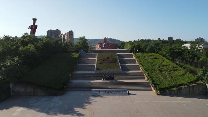 江西瑞金苏维埃共和国纪念馆航拍