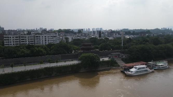 江西赣州江南宋城4A景区航拍