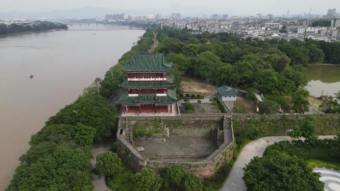 江西赣州江南宋城4A景区航拍