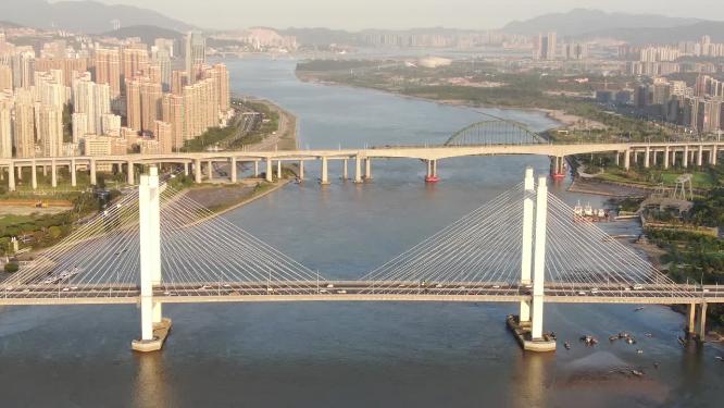 福建福州魁浦大桥航拍