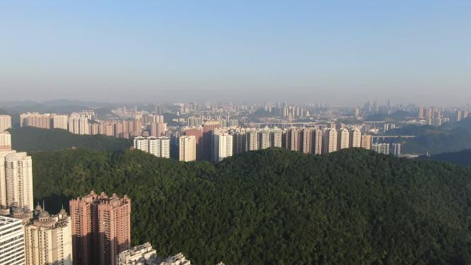 贵州贵阳花果园密集高楼建筑航拍