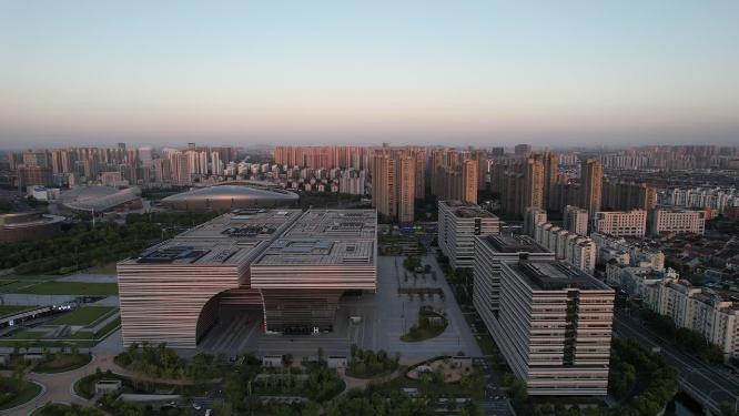 江苏常州市民中心航拍